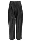 Givenchy Double Pleat Pants In Leather In Black