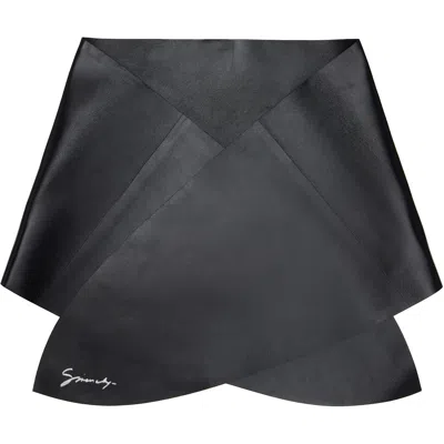 Givenchy ブラック ラムスキン スカーフ In Red
