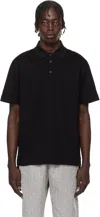 Givenchy Men Black Polo Shirt With Logo Embroidery On The Front In Cotton Man In 001-black
