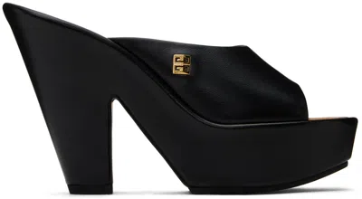 Givenchy Black 4g Doll Mules In 015-blk/ntrl