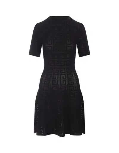 Givenchy 4g Jacquard Logo Mini Dress In Black