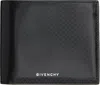 Givenchy Compact Textured Calf Leather Wallet In Black