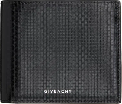 Givenchy Black 4g Leather Wallet In 001-black