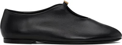 GIVENCHY BLACK 4G LIQUID BALLERINA FLATS