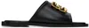 Givenchy 4g Liquid Black Flat Mules