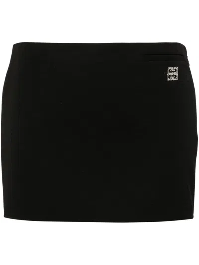 Givenchy Black 4g Liquid Mini Skirt
