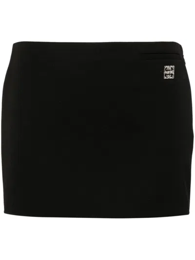 GIVENCHY BLACK 4G LIQUID MINI SKIRT