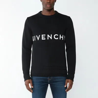 Pre-owned Givenchy Black 4g Logo Cotton Knit Pullover M