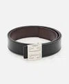 Givenchy 4g Reversible Leather Belt In Black