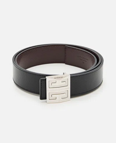 Givenchy 4g Reversible Leather Belt In Black