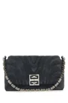 Givenchy Black Denim Medium 4g Soft Handbag In Black