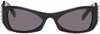 Givenchy 4g Squared Sunglasses In Shiny Black / Smoke