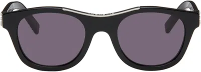 Givenchy Black 4g Sunglasses In Shiny Black/smoke