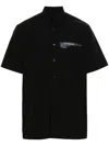 Givenchy Black Shirt With Wings Logo Print In Black