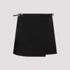 Givenchy Black Acetate Mini Wrap Voyou Skirt In Black