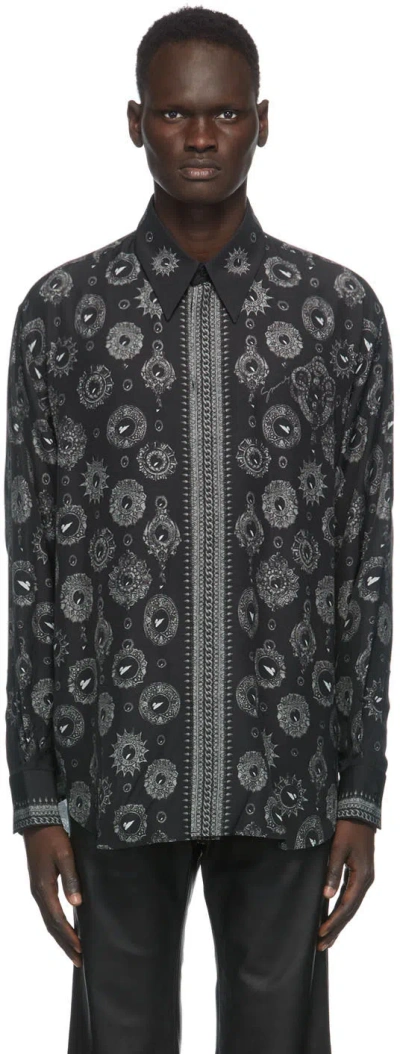 Givenchy Black & Grey Jewelry Printed Shirt In 002-black/g