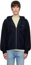 Givenchy Long Sleeve Hooded Casual Jacket In 006-black/navy