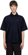 Givenchy Patterned-intarsia Cotton Polo Shirt In 006-black/navy
