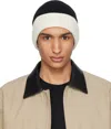 Givenchy Black & Off-white Wool Beanie In Multi