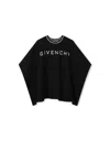 Givenchy Reversible Black Cape For Girl With Logo And 4g Motif In Black