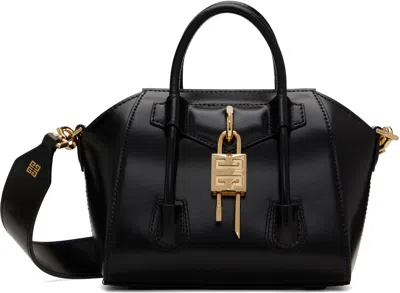 Givenchy Black Antigona Toy Lock Bag In 001-black