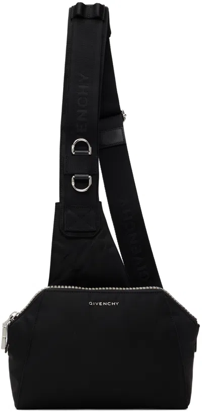 Givenchy Black Antigona U Crossbody Bag In 001-black