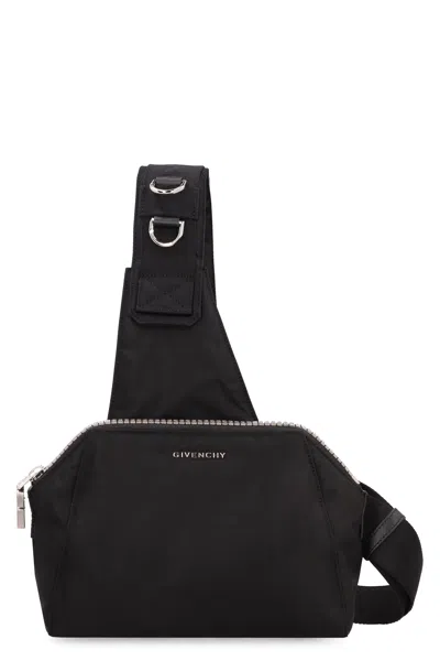 Givenchy Small Antigona Shoulder Bag In Black Nylon