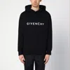 GIVENCHY BLACK ARCHETYPE COTTON HOODIE WITH LOGO