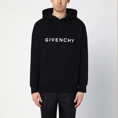 Givenchy Black Archetype Cotton Hoodie With Logo