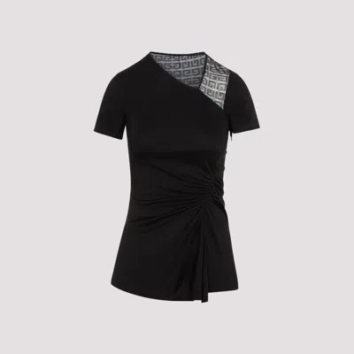 GIVENCHY BLACK ASYMMETIC SHIRT