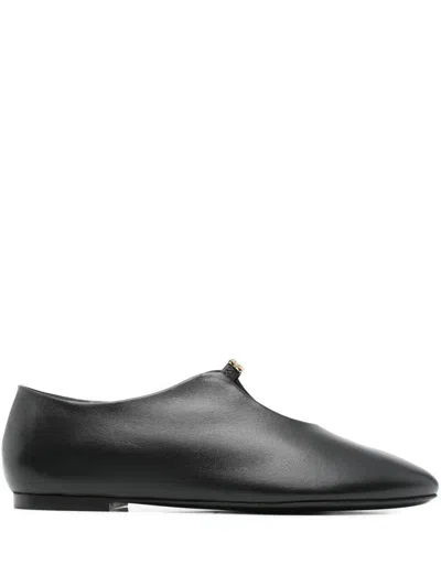 Givenchy Black Ballerina With Golden Logo Detail