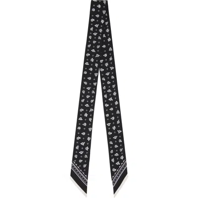Givenchy Black Bandana Bandeau Silk Scarf
