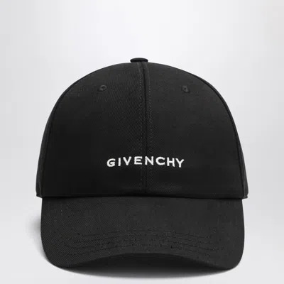GIVENCHY BLACK BASEBALL CAP WITH LOGO
