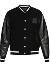 Givenchy Black Jacket With 4g Motif On Front In Wool And Tech Fabric Blend Man In Black
