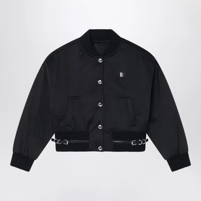 GIVENCHY BLACK BOMBER JACKET IN COTTON BLEND