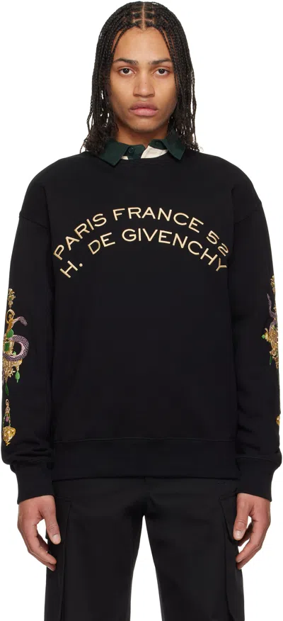 GIVENCHY BLACK BOXY FIT SWEATSHIRT