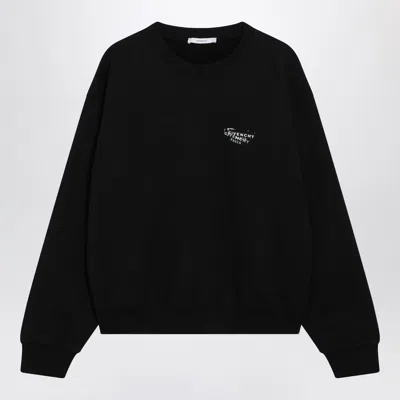 Givenchy Black Brushed Cotton Sweatshirt With Logo