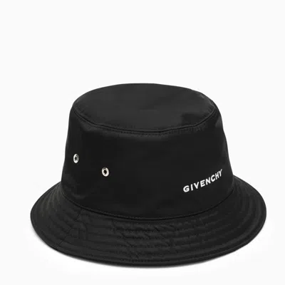 Givenchy Black Bucket Hat In A Technical Fabric Men