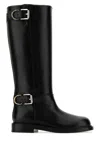Givenchy Voyou Leather Buckle Tall Moto Boots In Black