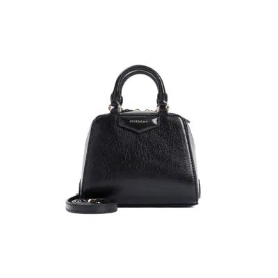 Givenchy Black Buffalo Leather Top Handle Bag