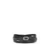 Givenchy Double-buckle Leather Belt In Black