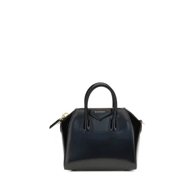 Givenchy Black Calf Leather Bos Taurus Handbag In Blue