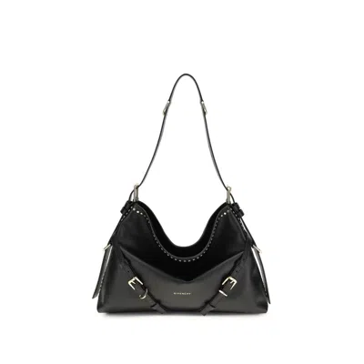 GIVENCHY BLACK CALF LEATHER BOS TAURUS SHOULDER BAG