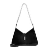 GIVENCHY BLACK CALF LEATHER CUT OUT ZIPPED BAG