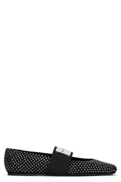 Givenchy Black Calf Leather Flats