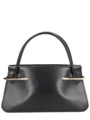 Givenchy Black Calf Leather Handbag In Purple