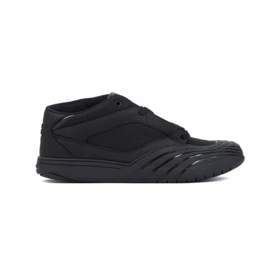 GIVENCHY GIVENCHY BLACK CALF LEATHER NEW LINE MEN SHOES MID-TOP SNEAKERS