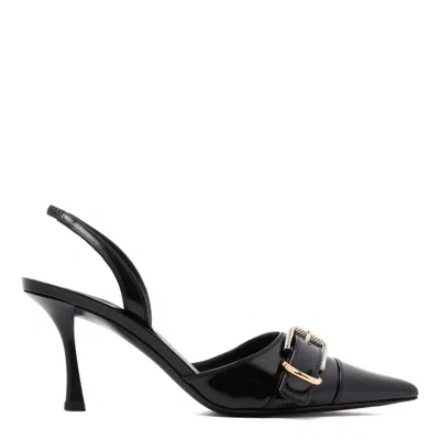 Givenchy Voyou Leather Slingback In Black