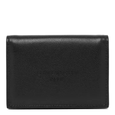 Givenchy Black Calf Leather Wallet In Red