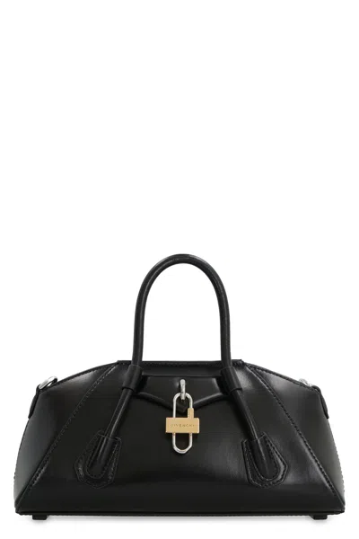 Givenchy Black Calfskin Leather Top-handle Handbag For Women